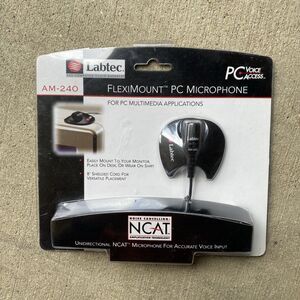 Labtec AM-240 Cable Consumer Microphone Fleximount PC Microphone New